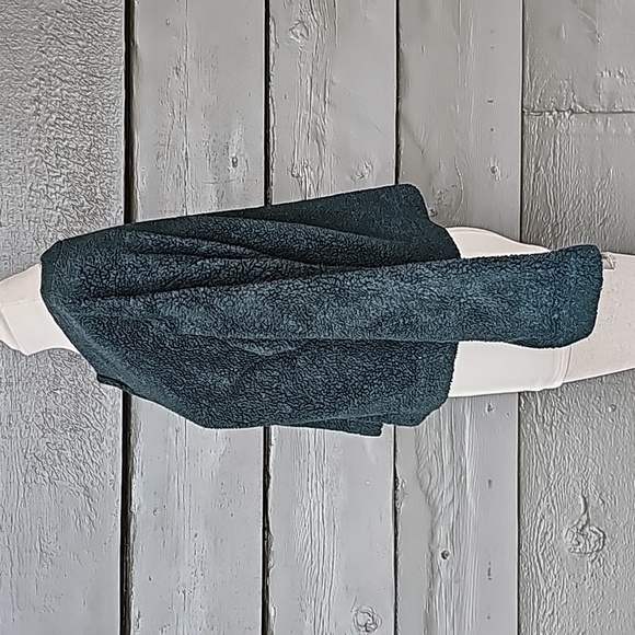 Vintage 90s Coldwater Creek Wolf Button Teddy Jacket Hunter Green sz L Women's - Picture 4 of 6